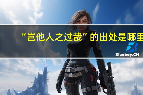 “岂他人之过哉”的出处是哪里