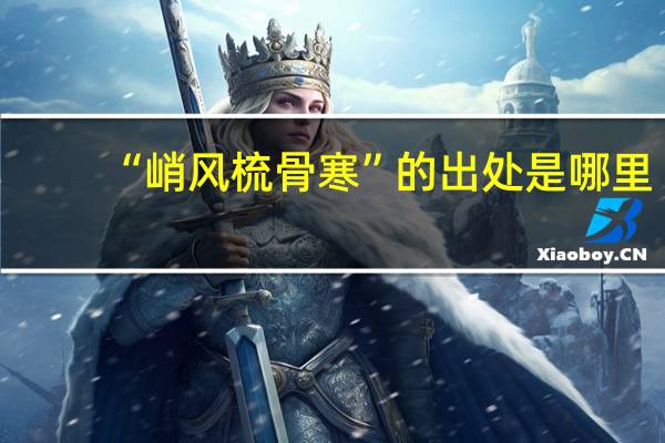 “峭风梳骨寒”的出处是哪里