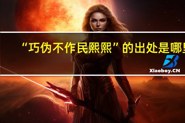 “巧伪不作民熙熙”的出处是哪里