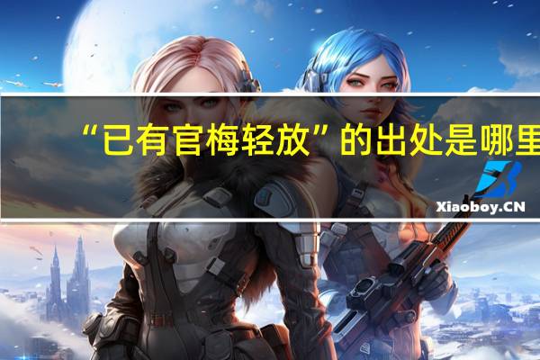 “已有官梅轻放”的出处是哪里