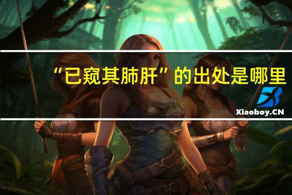 “已窥其肺肝”的出处是哪里