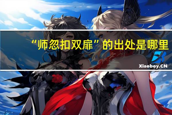 “师忽扣双扉”的出处是哪里