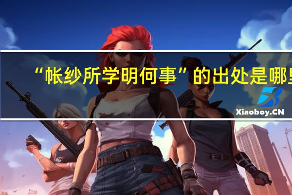 “帐纱所学明何事”的出处是哪里