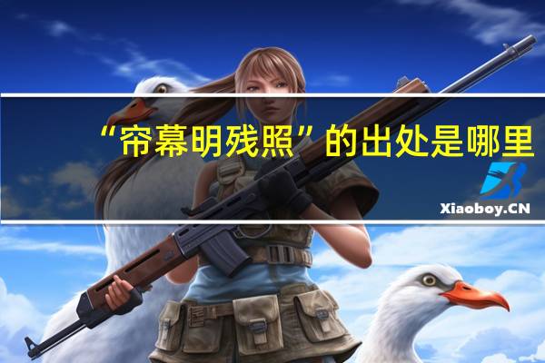 “帘幕明残照”的出处是哪里