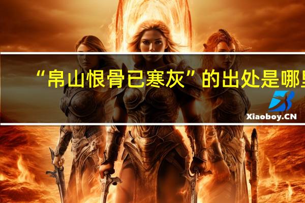 “帛山恨骨已寒灰”的出处是哪里