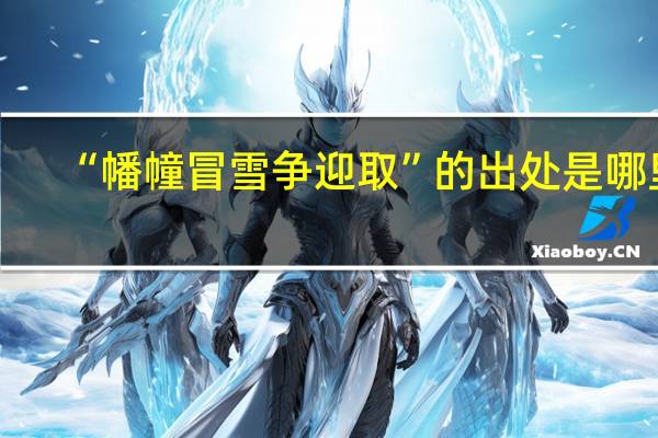 “幡幢冒雪争迎取”的出处是哪里