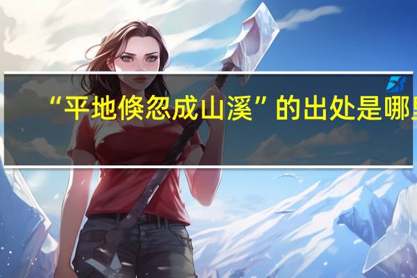“平地倏忽成山溪”的出处是哪里