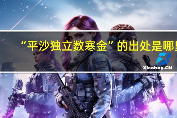 “平沙独立数寒金”的出处是哪里