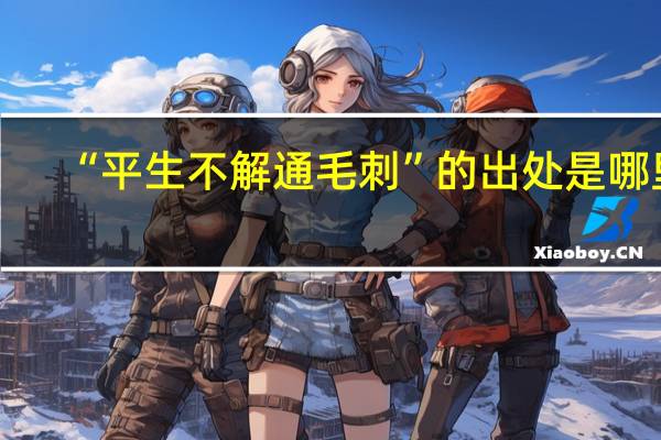 “平生不解通毛刺”的出处是哪里