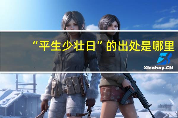 “平生少壮日”的出处是哪里