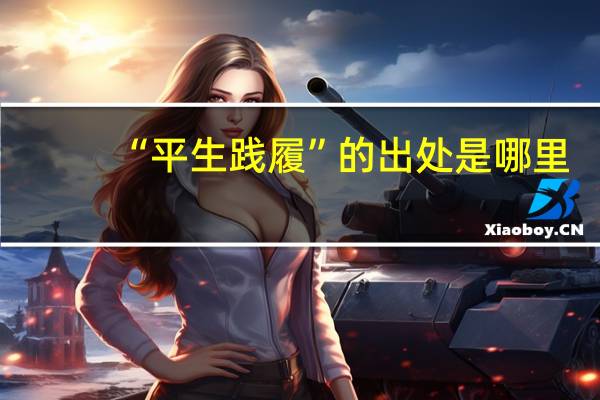“平生践履”的出处是哪里