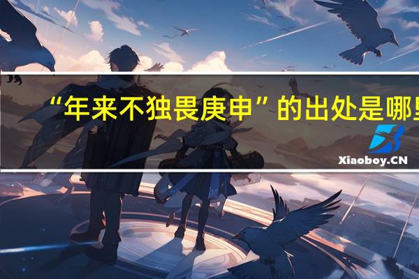“年来不独畏庚申”的出处是哪里