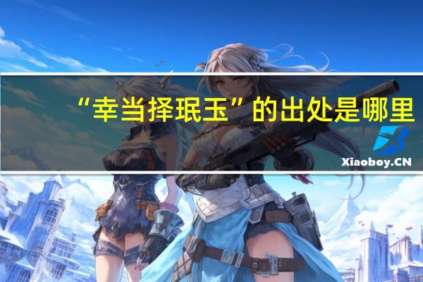 “幸当择珉玉”的出处是哪里