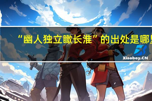 “幽人独立瞰长淮”的出处是哪里