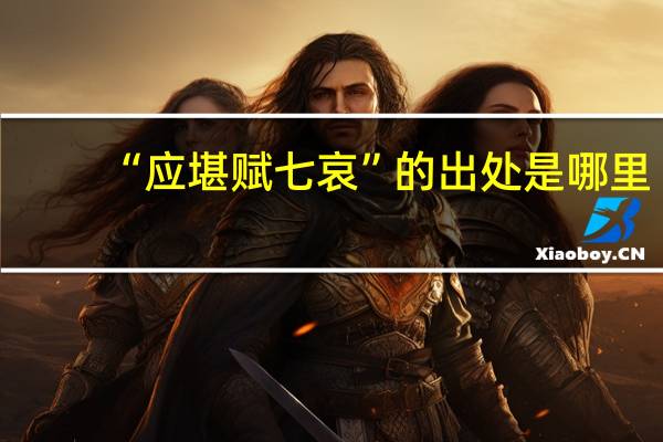 “应堪赋七哀”的出处是哪里