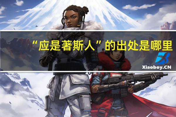 “应是著斯人”的出处是哪里