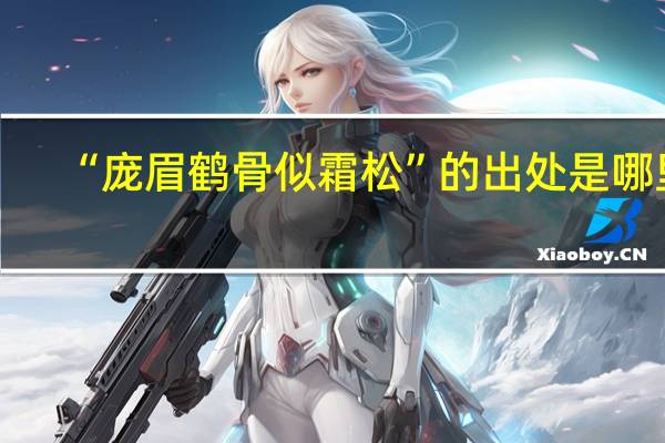 “庞眉鹤骨似霜松”的出处是哪里