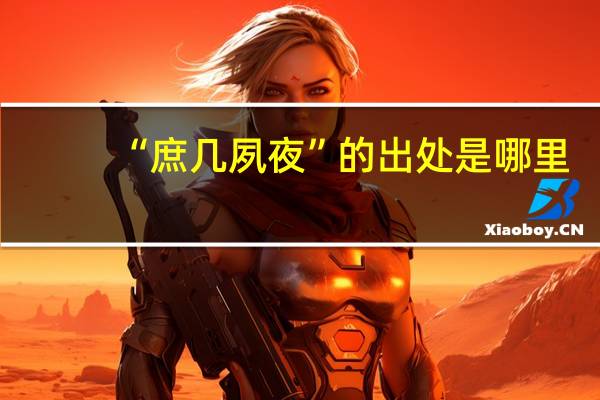 “庶几夙夜”的出处是哪里