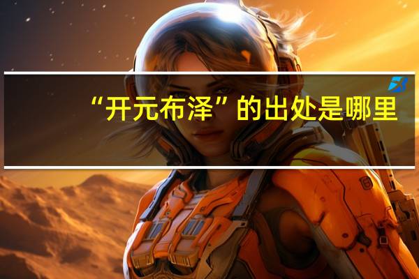 “开元布泽”的出处是哪里
