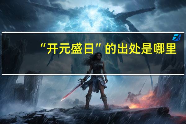 “开元盛日”的出处是哪里