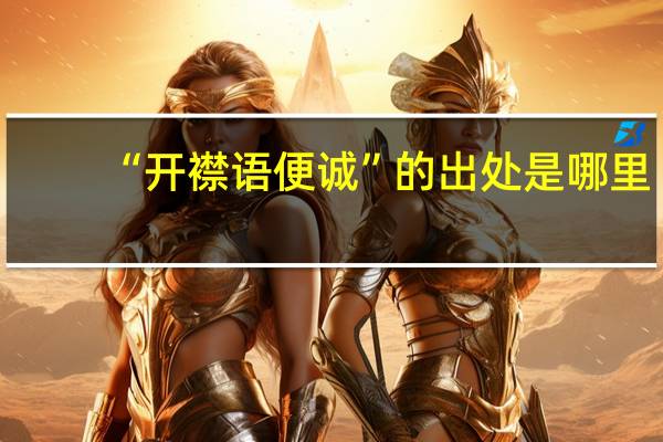 “开襟语便诚”的出处是哪里