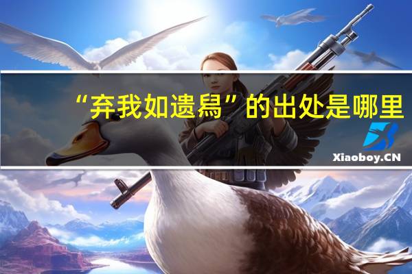 “弃我如遗舄”的出处是哪里