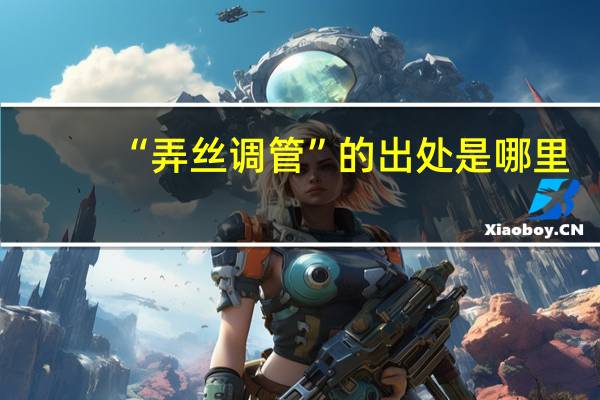 “弄丝调管”的出处是哪里