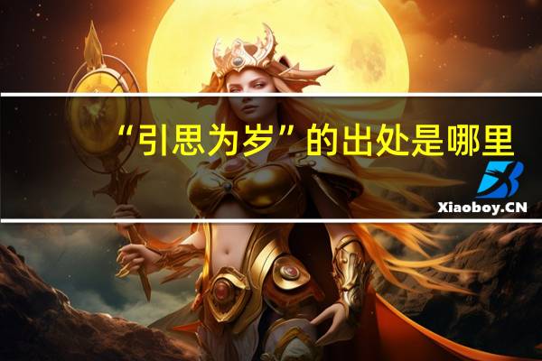 “引思为岁”的出处是哪里