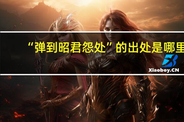 “弹到昭君怨处”的出处是哪里