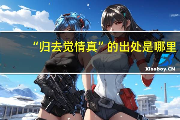 “归去觉情真”的出处是哪里