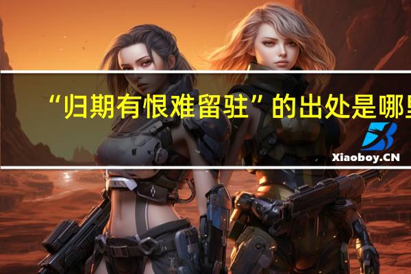 “归期有恨难留驻”的出处是哪里