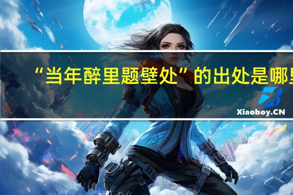 “当年醉里题壁处”的出处是哪里