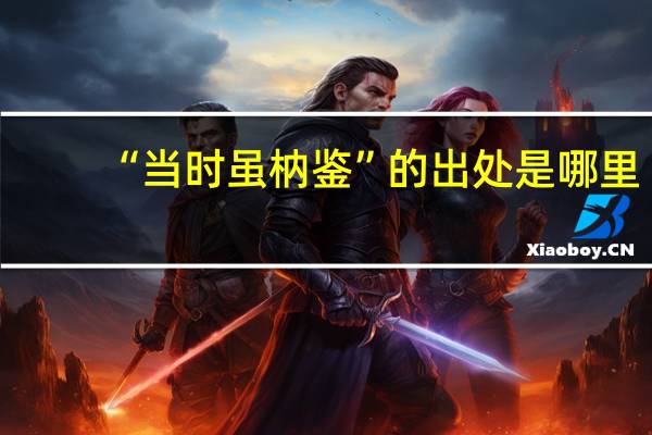 “当时虽枘鉴”的出处是哪里