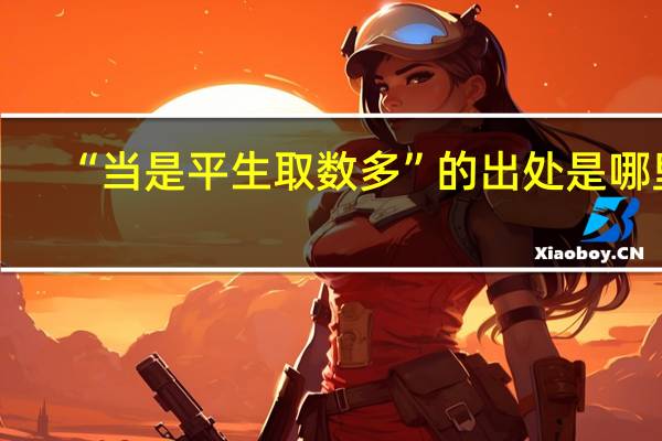“当是平生取数多”的出处是哪里