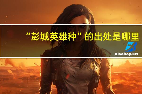 “彭城英雄种”的出处是哪里
