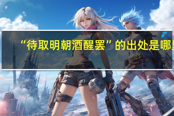 “待取明朝酒醒罢”的出处是哪里