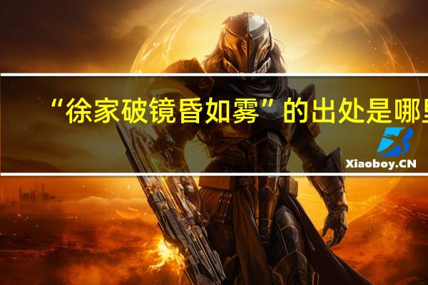 “徐家破镜昏如雾”的出处是哪里
