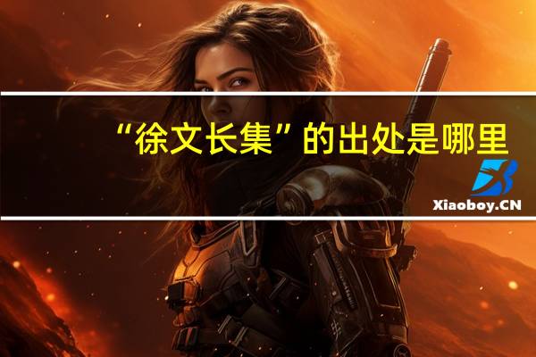 “徐文长集”的出处是哪里