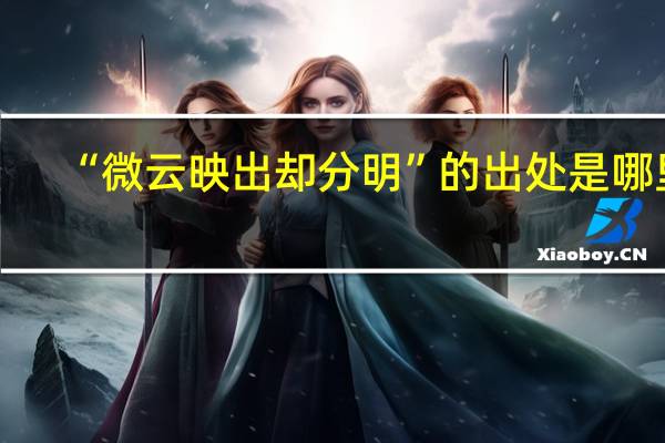 “微云映出却分明”的出处是哪里