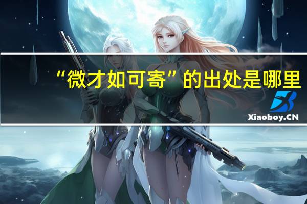 “微才如可寄”的出处是哪里