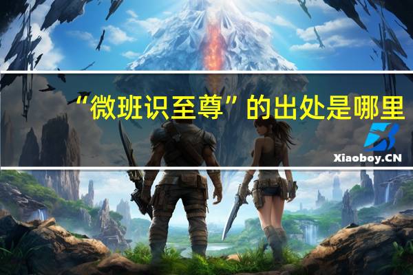 “微班识至尊”的出处是哪里