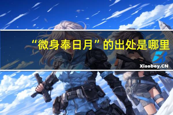 “微身奉日月”的出处是哪里