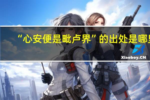 “心安便是毗卢界”的出处是哪里