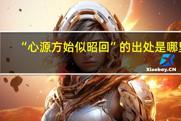 “心源方始似昭回”的出处是哪里