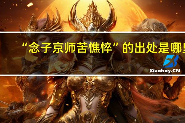 “念子京师苦憔悴”的出处是哪里