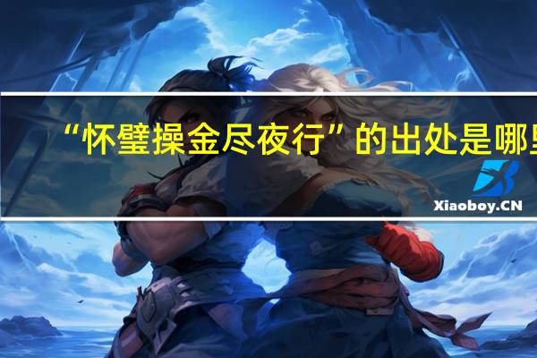 “怀璧操金尽夜行”的出处是哪里