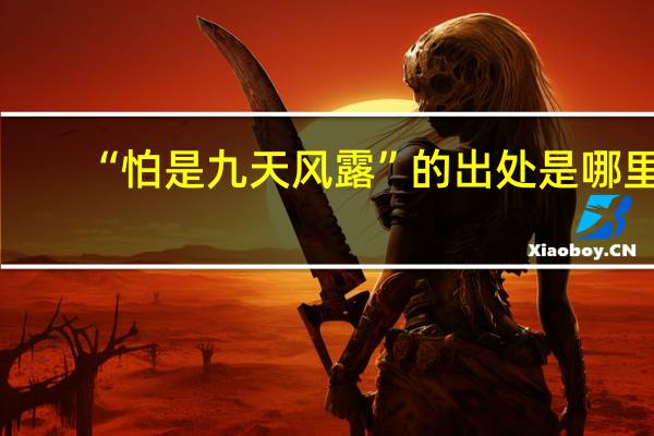 “怕是九天风露”的出处是哪里