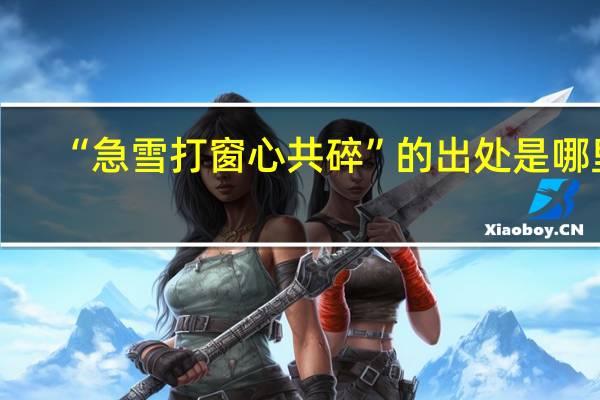 “急雪打窗心共碎”的出处是哪里