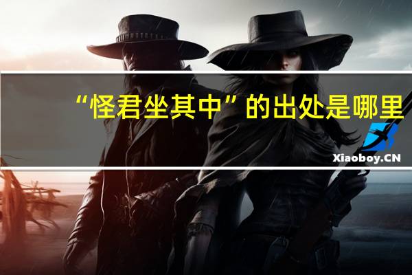 “怪君坐其中”的出处是哪里