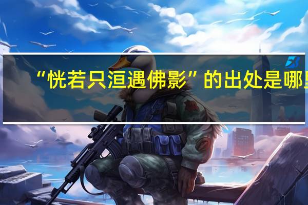 “恍若只洹遇佛影”的出处是哪里